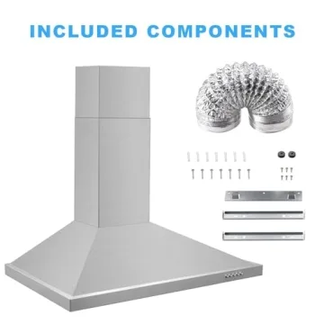 Tieasy 36" Stainless Steel Range Hood with LED