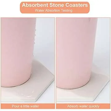 DIY 24 Pack Ceramic Coasters with Holders for Crafts