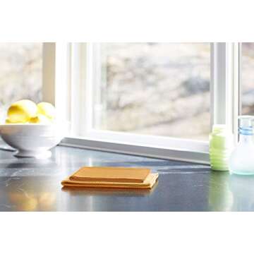 E-Cloth Microfiber Cleaning Cloth Glass Kit - Microfiber Towel Window Cleaning Kit - Microfiber Towels for Cars, Windows, Mirrors, & More - Tangerine Orange