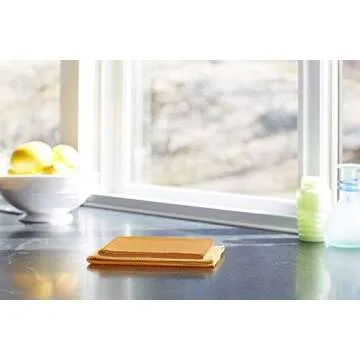 E-Cloth Microfiber Cleaning Cloth Glass Kit - Microfiber Towel Window Cleaning Kit - Microfiber Towels for Cars, Windows, Mirrors, & More - Tangerine Orange