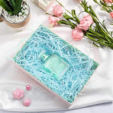 NC Basket Grass,Crinkle Cut Tissue Paper,Recyclable Craft Shred Confetti Raffia Paper Filler,For Easter Gift Box Wrapping Packing Filling,100g 3.53oz Party Decoration (sky blue)
