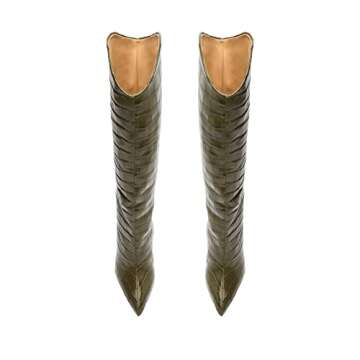 SCHUTZ Women's Maryana Knee High Boots, Military Green, Size 6