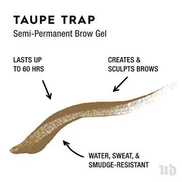 Urban Decay Inked Brow, Taupe Trap - Semi-Permanent Longwear Brow Gel - Waterproof, Sweat Resistant & Smudge Resistant for Up To 60 Hours