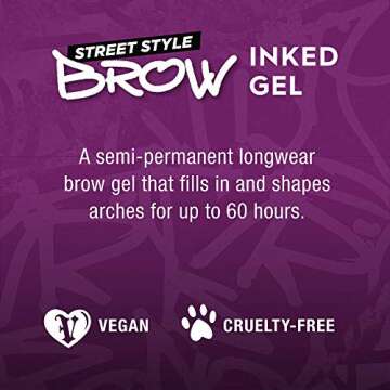 Urban Decay Inked Brow, Taupe Trap - Semi-Permanent Longwear Brow Gel - Waterproof, Sweat Resistant & Smudge Resistant for Up To 60 Hours