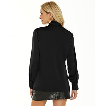 Elegant Women's Bow Tie Satin Blouse for Every Occasion