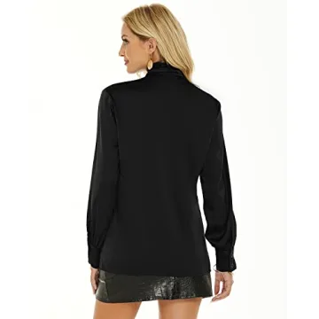 Elegant Women's Bow Tie Satin Blouse for Every Occasion
