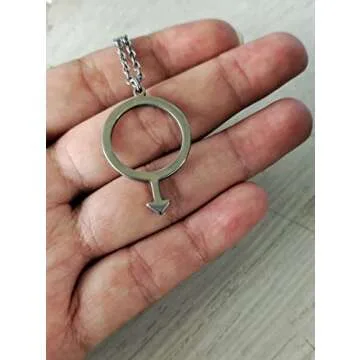 Stylish Stainless Steel Male Symbol Pendant Necklace