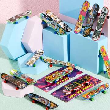 JOYIN 30 Packs Valentine's Day Mini Finger Skateboards with Cards, Classroom Exchange Gift for Kids, Kids Toys Party Favor, Classroom and Holiday Reward Prizes