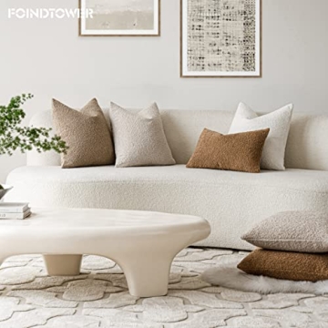 Foindtower Boucle Pillow Covers - Soft Textured Home Decor