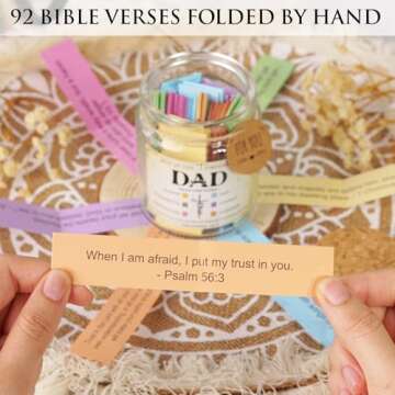 Inspirational Bible Verse Jar for Dad's Encouragement