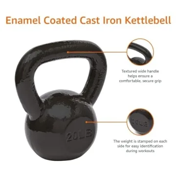 Amazon Basics 20 Pound Cast Iron Kettlebell for Workouts