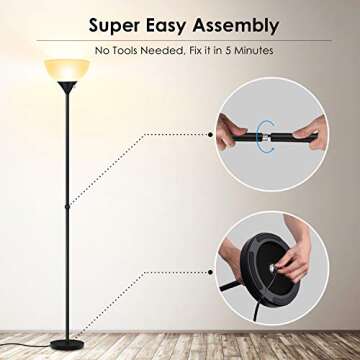 BoostArea 9W LED Floor Lamp - Energy-Saving and Stylish