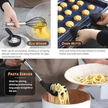 Hvygss Kitchen Utensil Set: 28-Piece Silicone and Stainless Steel Cooking Essentials
