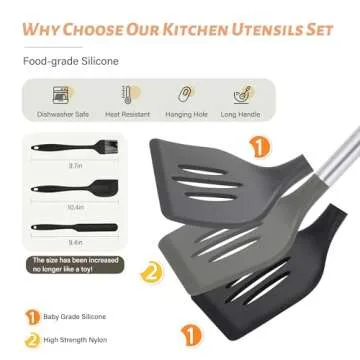 Hvygss 28-Piece Silicone Kitchen Utensil Set