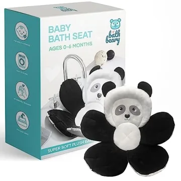 Panda Bear Bath Cushion - Infant and Newborn Bathing Seat, Soft, Washable, Non-Slip Design