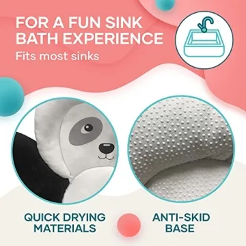 Panda Bear Baby Bath Cushion for Safe Infant Bathing