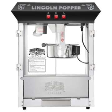 Lincoln Popcorn Machine - 8oz Popper for Movie Nights