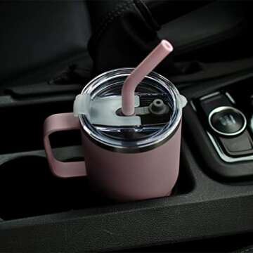 Sursip 30oz Insulated Mug/Tumbler With Lid and Straw,Stainless Steel Vacuum Tumbler,Keep Cold and Hot,BPA Free,Leak Proof,Dishwasher Safe,Car Holder,Gifts/Travel Mug/Coffee Tumbler(Whtie-1Pack)