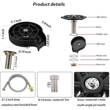 Effortless Kitchen Glass Rinser for Dry Drinkware