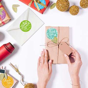 Colorful 500PCS Thank You Stickers for Small Business