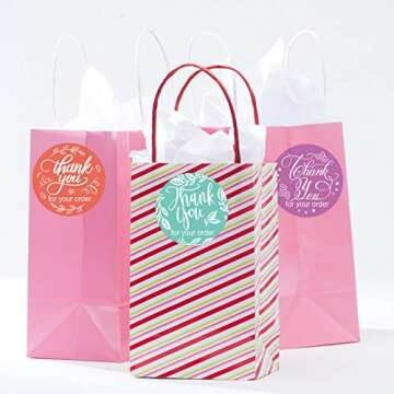 Colorful 500PCS Thank You Stickers for Small Business