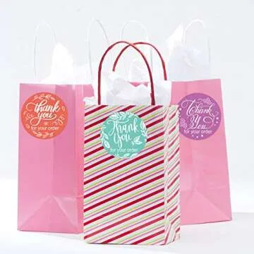 Colorful 500PCS Thank You Stickers for Small Business