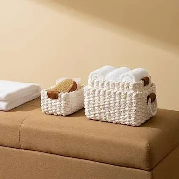 Stylish LA JOLIE MUSE Woven Storage Baskets for Home