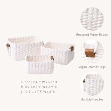 Stylish LA JOLIE MUSE Woven Storage Baskets for Home