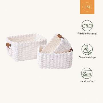 Stylish LA JOLIE MUSE Woven Storage Baskets for Home
