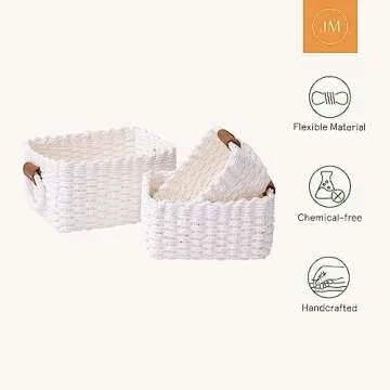 Stylish LA JOLIE MUSE Woven Storage Baskets for Home