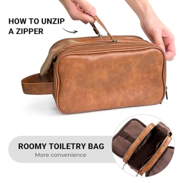 Elviros Travel Toiletry Bag Men Stylish Water Resistant Organizer