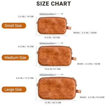 Elviros Travel Toiletry Bag Men Stylish Water Resistant Organizer