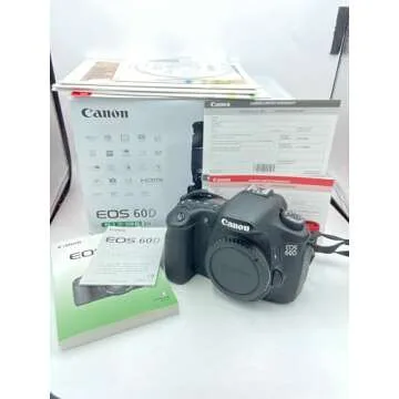 Used Canon EOS 60D DSLR Camera Body w/Battery, Charger, and Strap