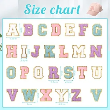 Vibrant A-Z Letter Patches with Gold Border for DIY Crafts