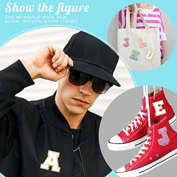 Vibrant A-Z Letter Patches with Gold Border for DIY Crafts