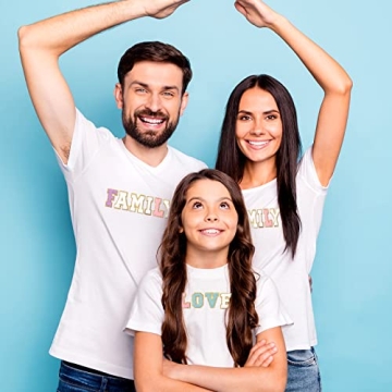 Vibrant A-Z Letter Patches with Gold Border for DIY Crafts