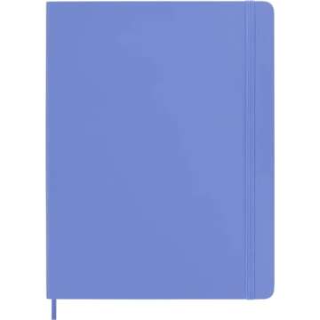 Moleskine Classic Notebook, Soft Cover, XL (7.5" x 9.5") Plain/Blank, Hydrangea Blue, 192 Pages