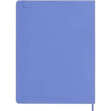 Moleskine Classic Notebook, Soft Cover, XL (7.5" x 9.5") Plain/Blank, Hydrangea Blue, 192 Pages