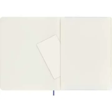 Moleskine Classic Notebook, Soft Cover, XL (7.5" x 9.5") Plain/Blank, Hydrangea Blue, 192 Pages