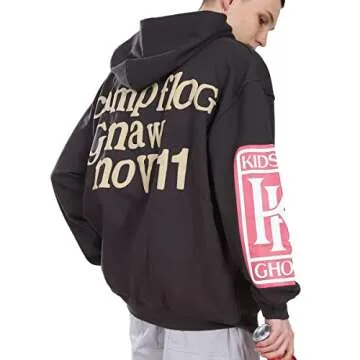 DONCARE Lucky I See Ghosts Hoodie Kids See Ghosts Men's West Rapper Grey Sweatshirt