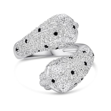 Stylish Panther Cat Cubic Zirconia Ring for Women