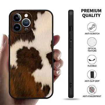 Cute Western Cowhide Print Case for iPhone 12/12 Pro