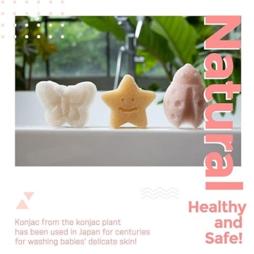 Natural Konjac Baby Sponges for Gentle Bathing