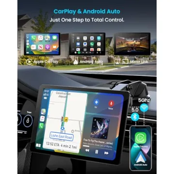 11" Extra Large Wireless Apple CarPlay Screen for Car – Ultra-Slim 0.16 Inch Touchscreen Car Stere...