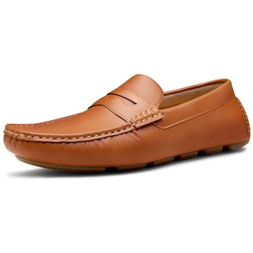 Vostey Men's Loafers Slip on Shoes Brown Loafers Driving Loafers Casual Penny Loafers for Men (BMY30...