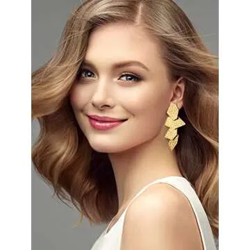 Glenmal 6 Pairs Gold Threader Earrings for Women