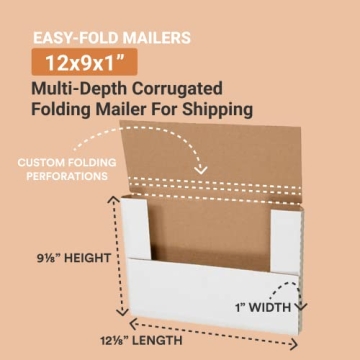 AVIDITI Shipping Boxes 50-Pack for Packing and Storage