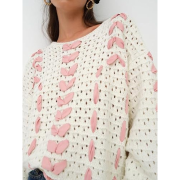 Trendy Women Y2K V Neck Sweater Cute & Stylish Pullover Top