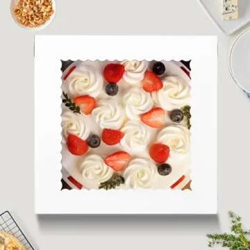 Mcfleet 4pcs Large Cake Boxes for Tiered Cakes