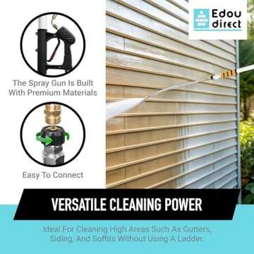 EDOU Foam Cannon for Pressure Washer, 1L Soap Blaster - Spray Foam Gun with 5 Nozzle Tips, Power Was...